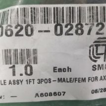 AMAT 0620-02872 CABLE ASSY 1FT 3POS -MALE/FEM FOR AX7610 P, NEW
